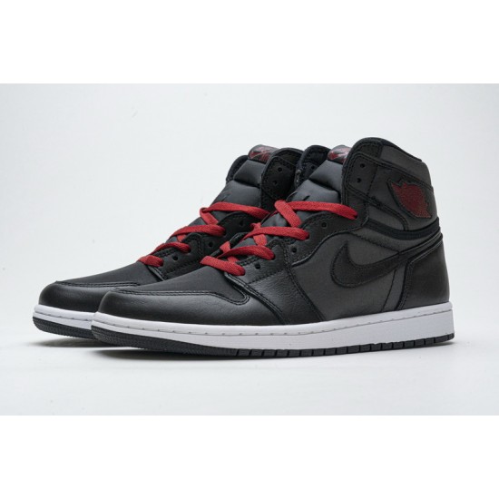 Air Jordan 1 Retro High OG Black Satin Gym Red