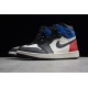 Jordan 1 Retro High Black White Campus Red 555088-703 Basketball Shoes