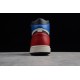 Jordan 1 Retro High Black White Campus Red 555088-703 Basketball Shoes