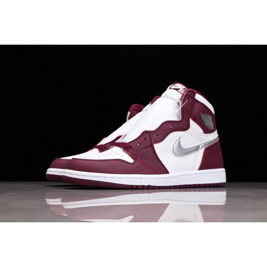 Jordan 1 Retro High Bordeaux 555088-611 Basketball Shoes