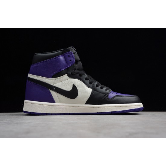 Jordan 1 Retro High Court Purple 555088-501 Basketball Shoes