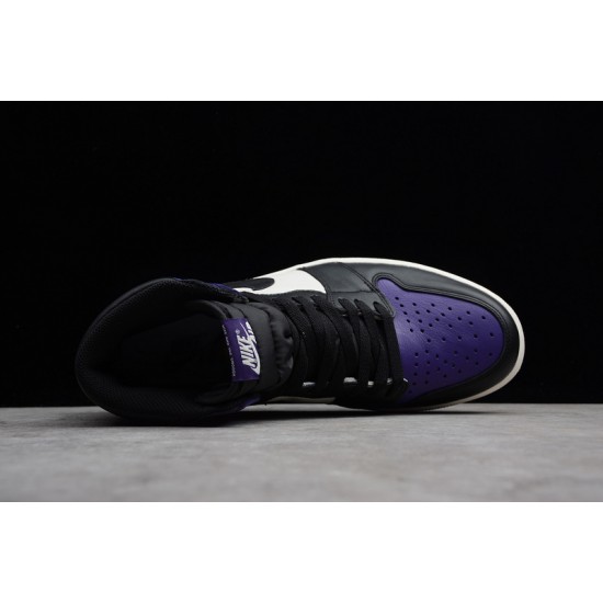 Jordan 1 Retro High Court Purple 555088-501 Basketball Shoes
