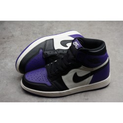 Jordan 1 Retro High Court Purple 555088-501 Basketball Shoes
