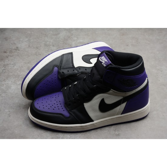 Jordan 1 Retro High Court Purple 555088-501 Basketball Shoes