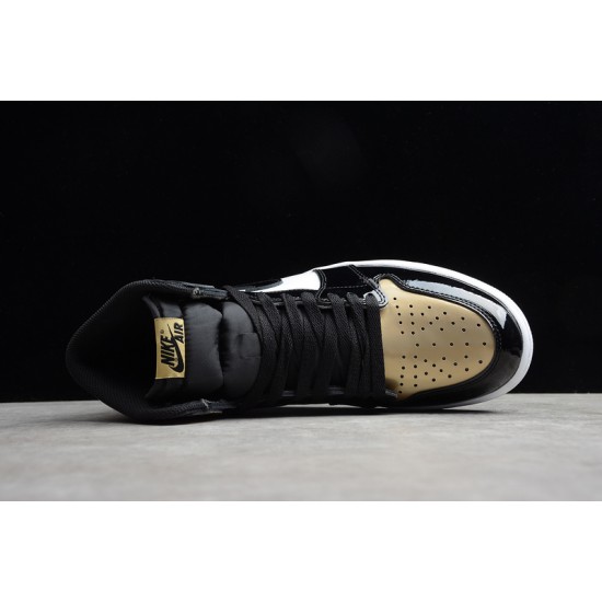 Jordan 1 Retro High Gold Toe 861428-007 Basketball Shoes