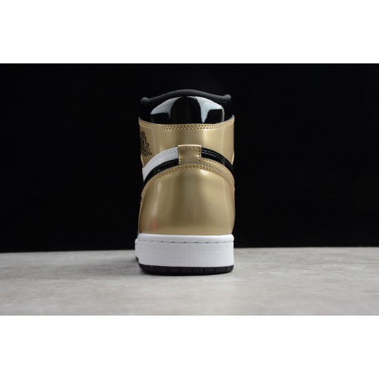 Jordan 1 Retro High Gold Toe 861428-007 Basketball Shoes