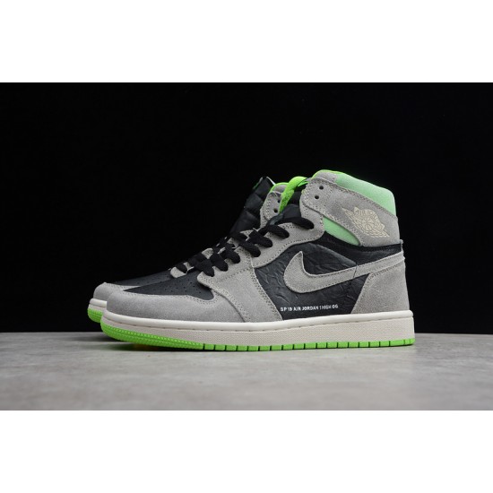 Jordan 1 Retro High Neutral Grey Volt 555088-070 Basketball Shoes