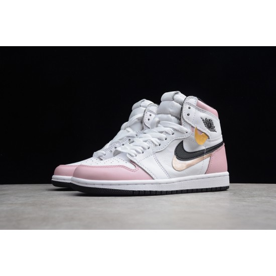 Jordan 1 Retro High Pink White 555088-688 Basketball Shoes