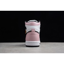 Jordan 1 Retro High Pink White 555088-688 Basketball Shoes