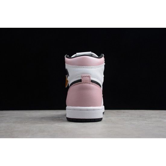 Jordan 1 Retro High Pink White 555088-688 Basketball Shoes