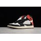 Jordan 1 Retro High TS SP Sail Black Red CD4487-103 Basketball Shoes
