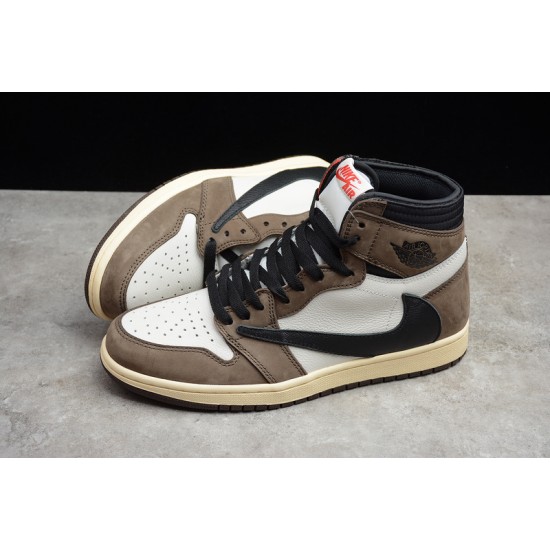 Jordan 1 Retro High Travis Scott X Cactus Jack CD4487-100 Basketball Shoes