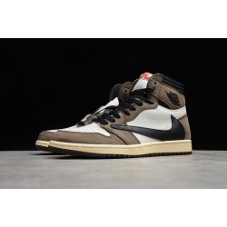Jordan 1 Retro High Travis Scott X Cactus Jack CD4487-100 Basketball Shoes