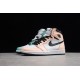 Jordan 1 Retro High White And Pink 555441-889 Basketball Shoes