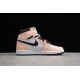 Jordan 1 Retro High White And Pink 555441-889 Basketball Shoes