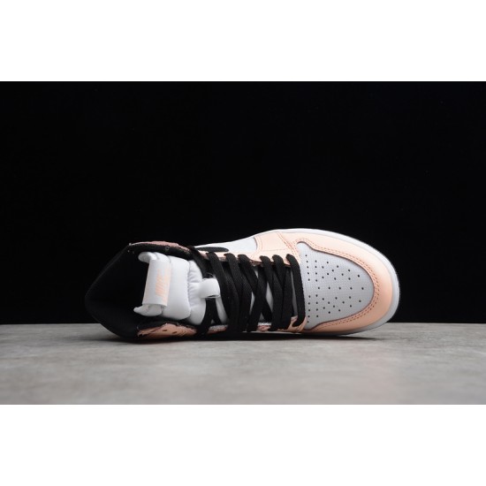 Jordan 1 Retro High White And Pink 555441-889 Basketball Shoes