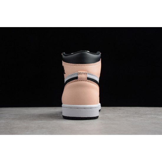 Jordan 1 Retro High White And Pink 555441-889 Basketball Shoes