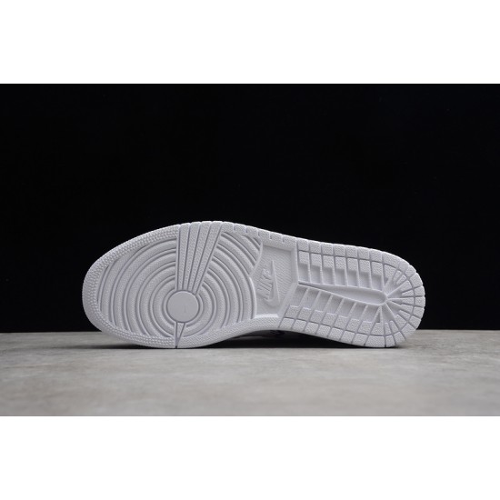 Jordan 1 Retro High White Blue Dragon 555088-100 Basketball Shoes