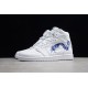 Jordan 1 Retro High White Blue Dragon 555088-100 Basketball Shoes
