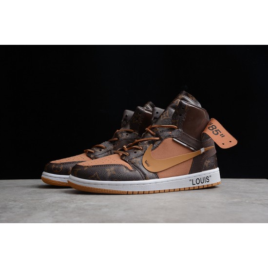 Jordan 1 Retro High X Off Whit X LV AQ0818-158 Basketball Shoes