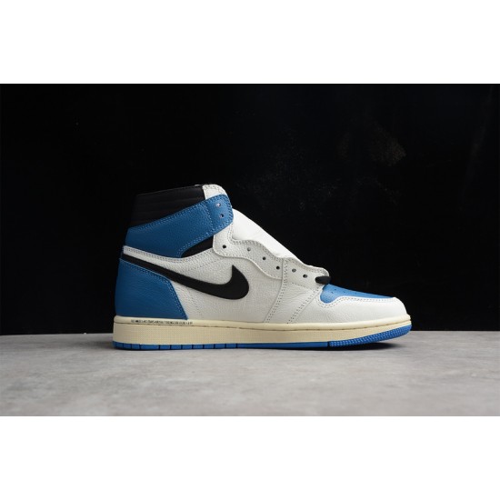 Jordan 1 Retro High X Travis Scott Military Blue DH3227-105 Basketball Shoes