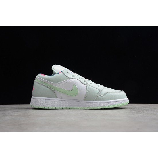 Jordan 1 Retro Low Barely Grey Spruce 554723051 Basketball Shoes Women