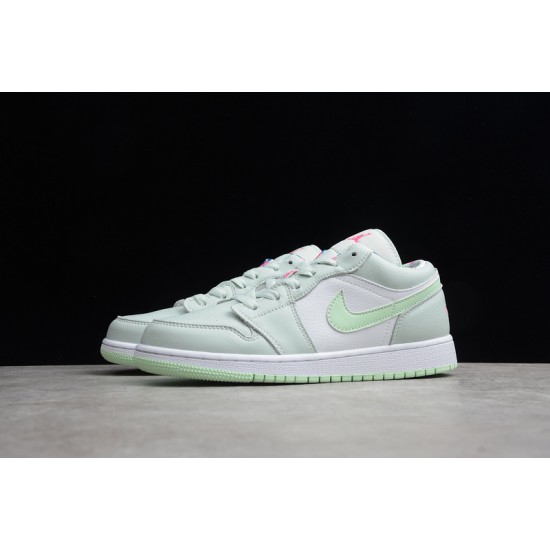 Jordan 1 Retro Low Barely Grey Spruce 554723051 Basketball Shoes Women