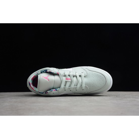 Jordan 1 Retro Low Barely Grey Spruce 554723051 Basketball Shoes Women
