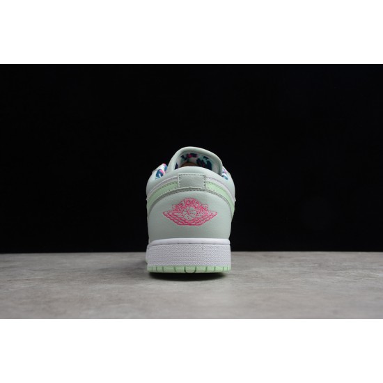 Jordan 1 Retro Low Barely Grey Spruce 554723051 Basketball Shoes Women