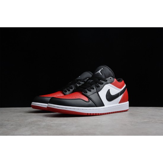 Jordan 1 Retro Low Bred Toe 553558612 Basketball Shoes
