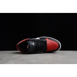 Jordan 1 Retro Low Bred Toe 553558612 Basketball Shoes