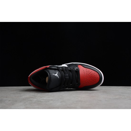 Jordan 1 Retro Low Bred Toe 553558612 Basketball Shoes