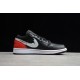 Jordan 1 Retro Low Brushstroke Swoosh  Black Red DA4659001 Basketball Shoes Unisex
