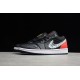 Jordan 1 Retro Low Brushstroke Swoosh  Black Red DA4659001 Basketball Shoes Unisex