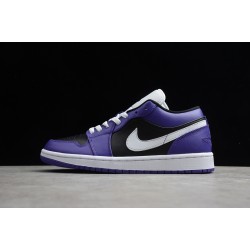 Jordan 1 Retro Low Court Purple 553558501 Basketball Shoes Unisex