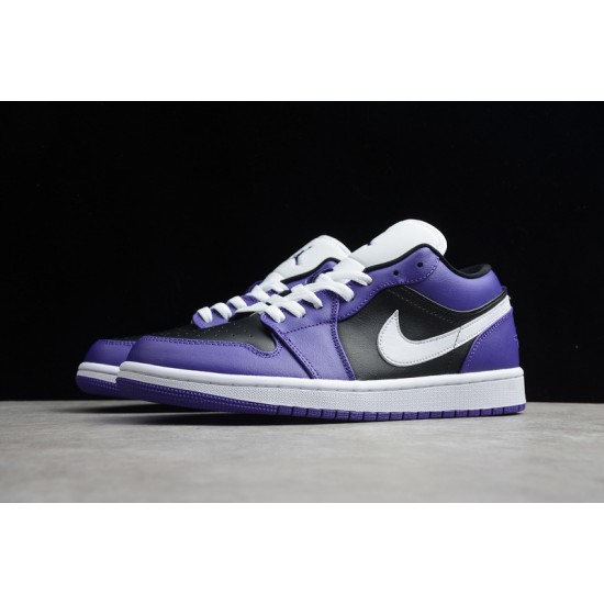 Jordan 1 Retro Low Court Purple 553558501 Basketball Shoes Unisex