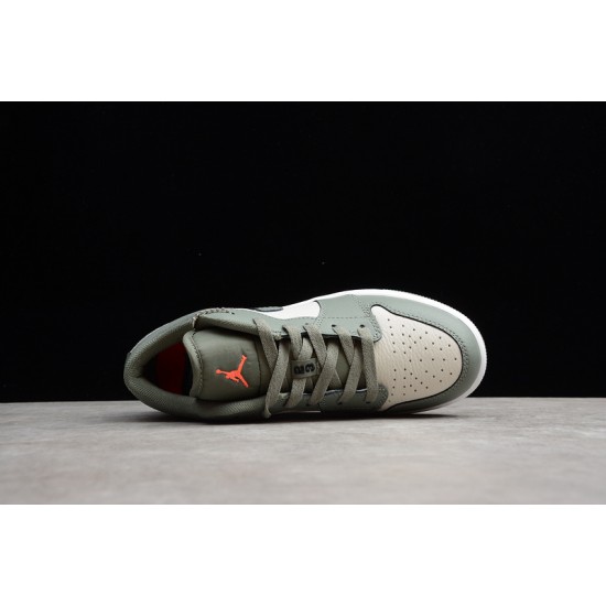 Jordan 1 Retro Low Green 553560121 Basketball Shoes Unisex