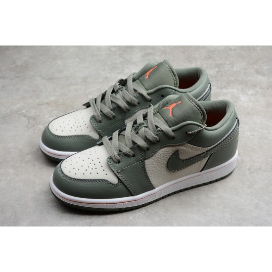 Jordan 1 Retro Low Green 553560121 Basketball Shoes Unisex