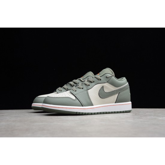 Jordan 1 Retro Low Green 553560121 Basketball Shoes Unisex