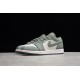 Jordan 1 Retro Low Green 553560121 Basketball Shoes Unisex