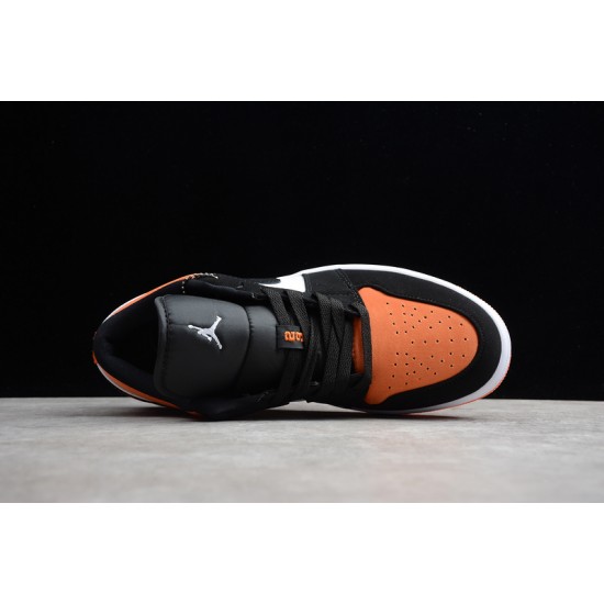 Jordan 1 Retro Low Orange Black 553558010 Basketball Shoes Unisex