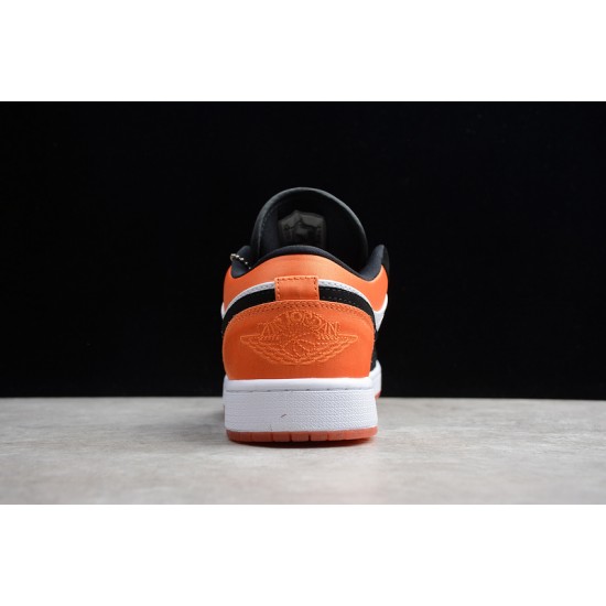 Jordan 1 Retro Low Orange Black 553558010 Basketball Shoes Unisex