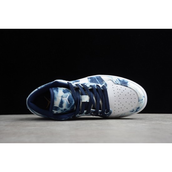 Jordan 1 Retro Low Washed Denim CZ8455100 Basketball Shoes Unisex