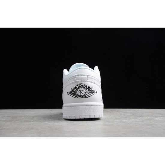 Jordan 1 Retro Low White Black 553560103 Basketball Shoes Unisex