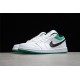 Jordan 1 Retro Low White Lucky Green 553558129 Basketball Shoes