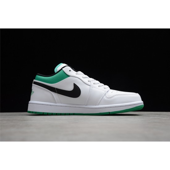 Jordan 1 Retro Low White Lucky Green 553558129 Basketball Shoes
