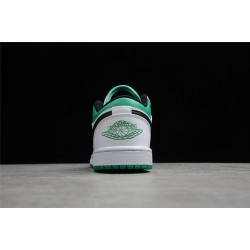 Jordan 1 Retro Low White Lucky Green 553558129 Basketball Shoes