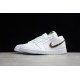 Jordan 1 Retro Low White Metallic Gold CZ4776100 Basketball Shoes Unisex