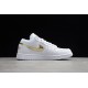 Jordan 1 Retro Low White Metallic Gold CZ4776100 Basketball Shoes Unisex