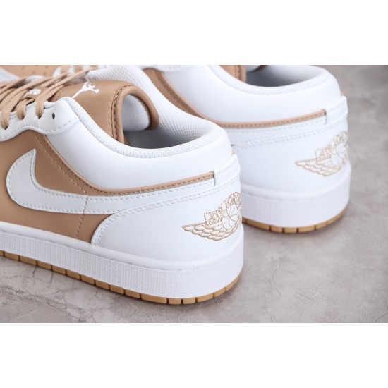 Jordan 1 Retro Low White TanDN6999100 Basketball Shoes